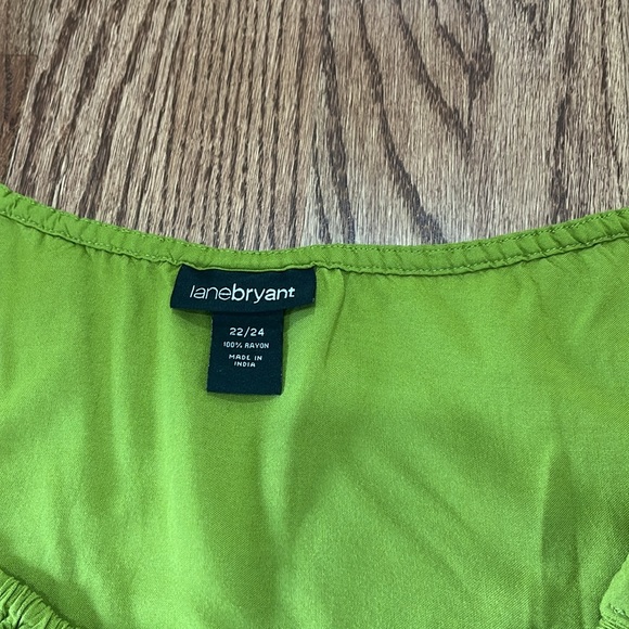 Lane Bryant Green Embroidered Women's Top - Picture 3 of 7